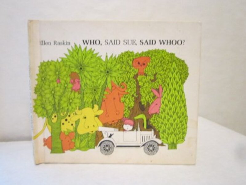 Book cover for "Who, Said Sue, Said Whoo?" by Ellen Raskin