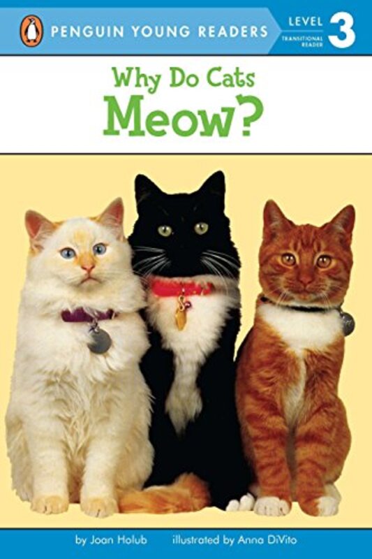 Book cover for "Why Do Cats Meow?" by Joan Holub