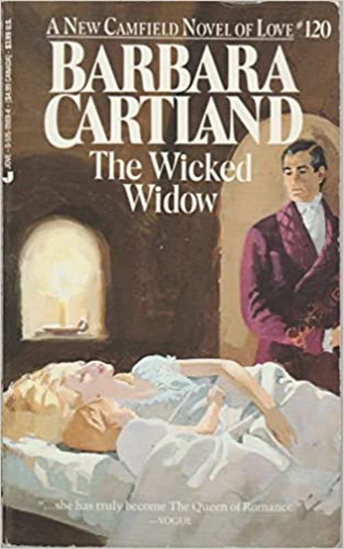 Book cover for "Wicked Widow" by Barbara Cartland