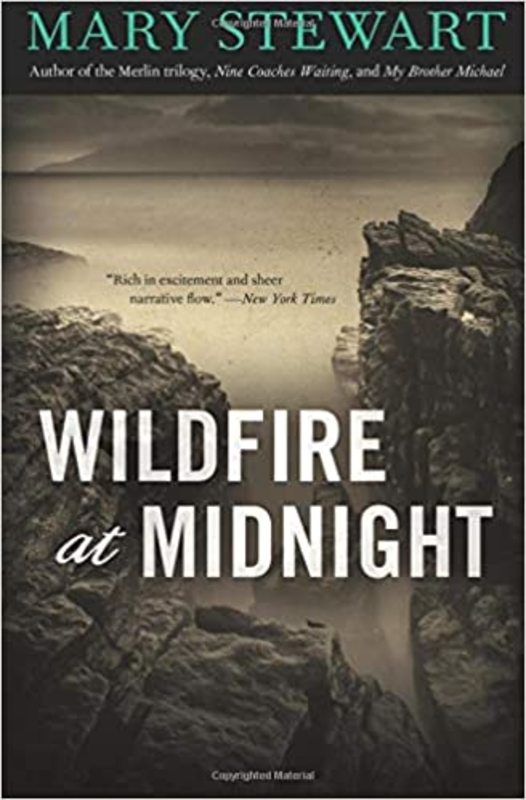 Book cover for "Wildfire at Midnight" by Mary Stewart