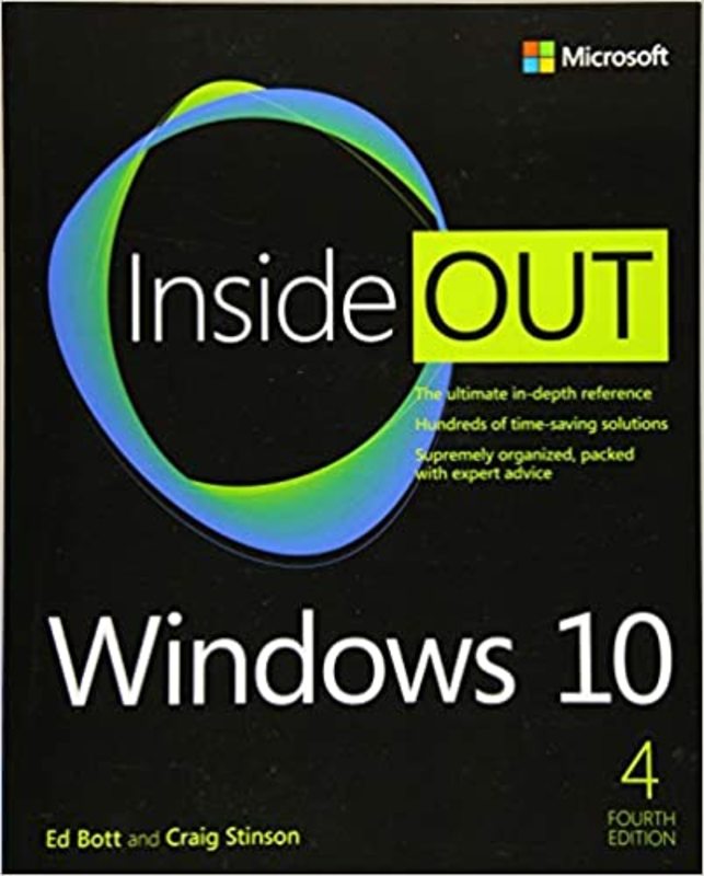 Book cover for "Windows 10 Inside Out" by Ed Bott