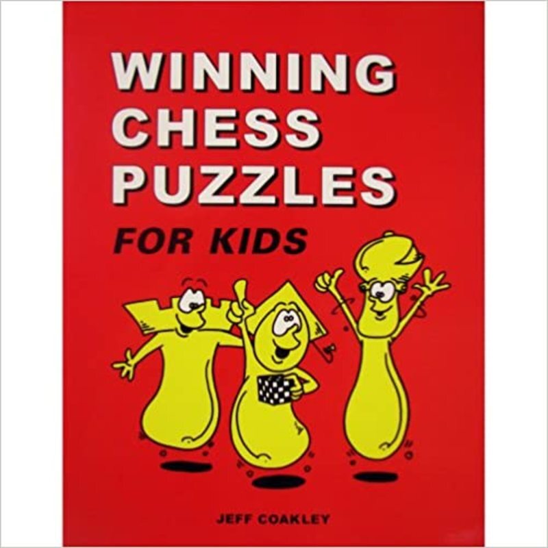 Book cover for "Winning Chess Puzzles for Kids" by Jeff Coakley