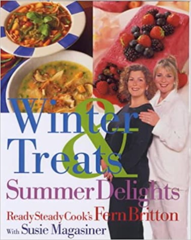 Book cover for "Winter Treats & Summer Delights" by Fern Britton