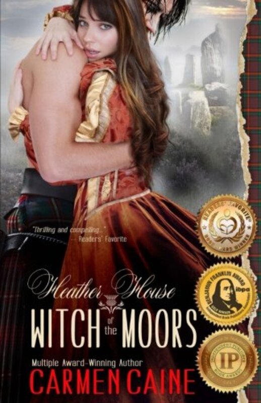 Book cover for "Witch of the Moors" by Carmen Caine