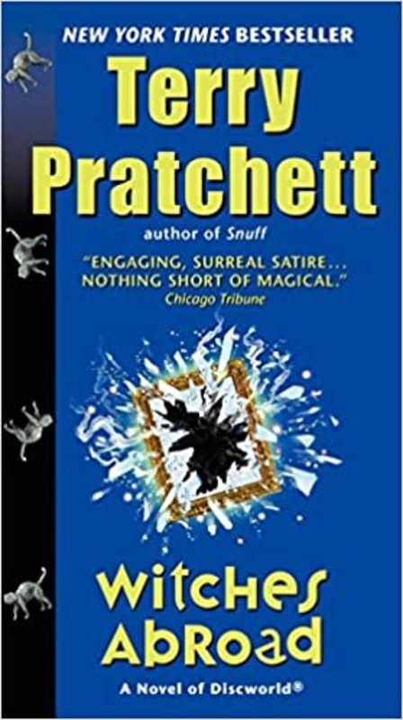 Book cover for "Witches Abroad" by Terry Pratchett