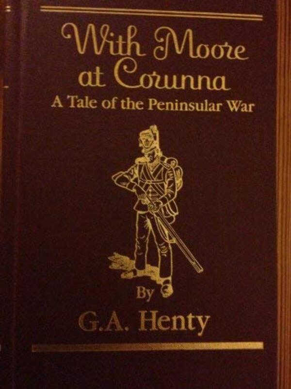 Book cover for "With Moore at Corunna" by GA Henty