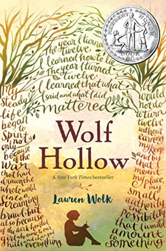 Book cover for "Wolf Hollow" by Lauren Wolk