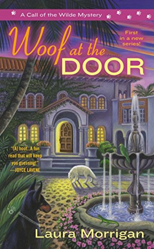 Book cover for "Woof at the Door" by Laura Morrigan