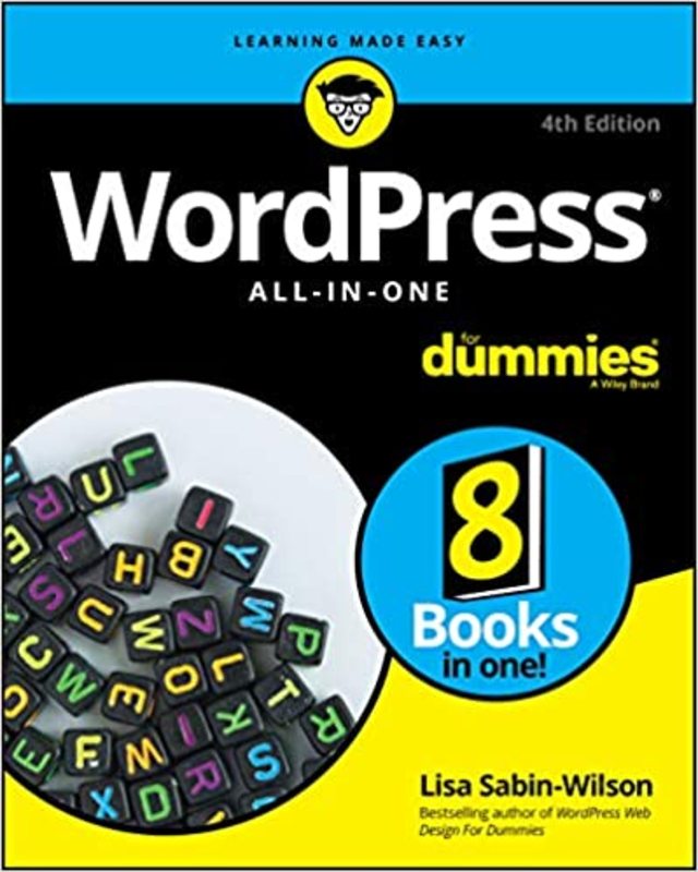 Book cover for "WordPress All-in-One For Dummies" by Lisa Sabin-Wilson