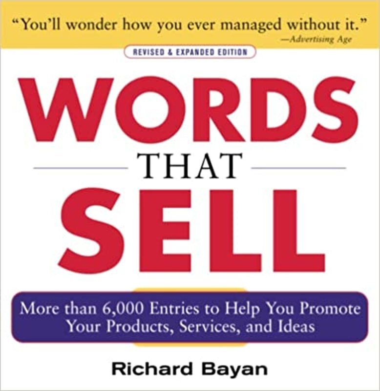 Book cover for "Words that Sell" by Richard Bayan