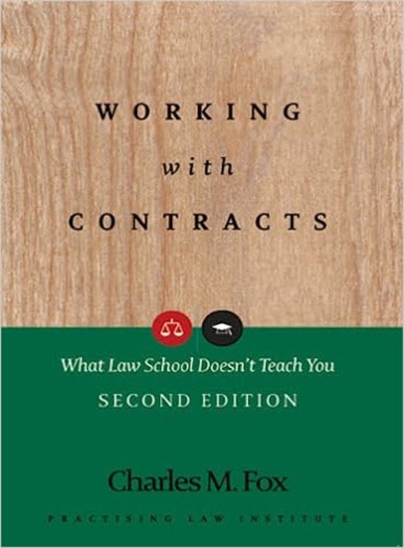 Book cover for "Working with Contracts" by Charles M. Fox