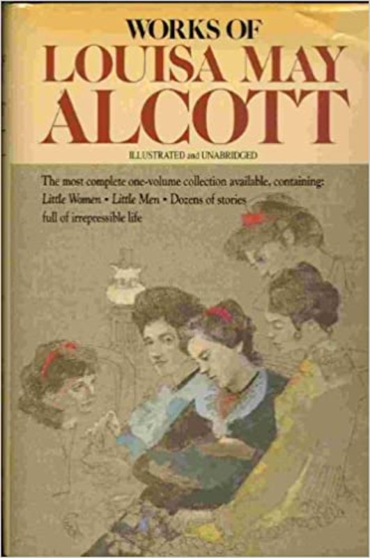 Book cover for "Works of Louisa May Alcott" by Louisa May Alcott