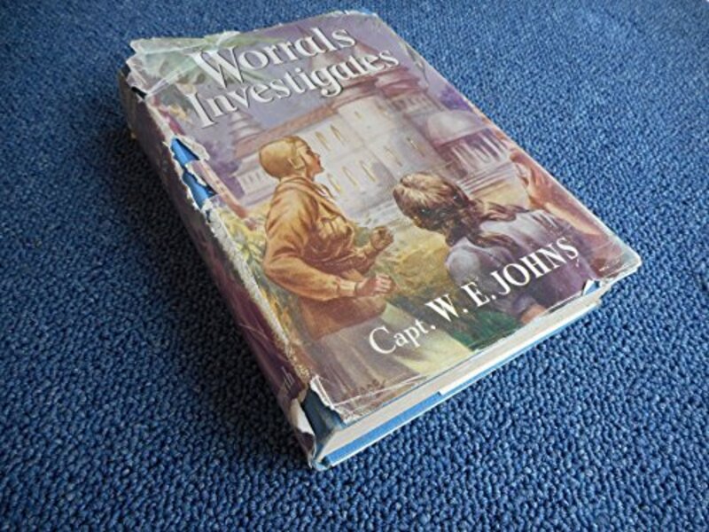 Book cover for "Worrals Investigates" by Captain WE Johns
