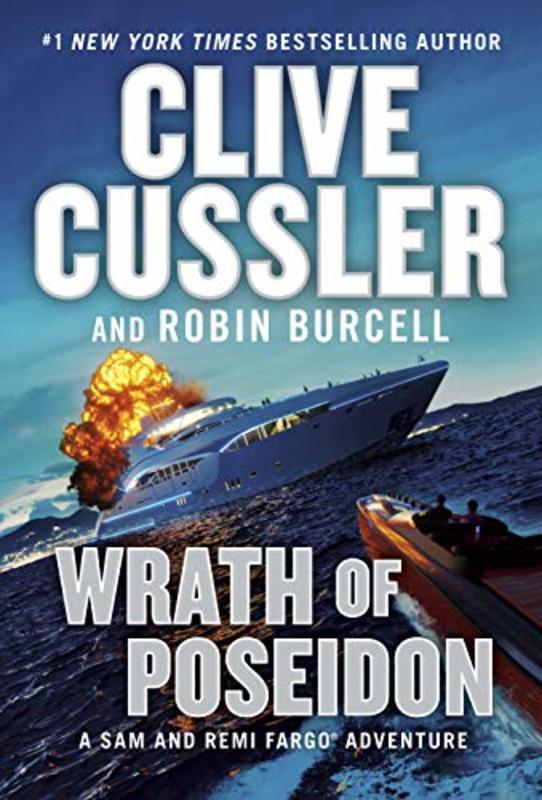 Book cover for "Wrath of Poseidon" by Clive Cussler