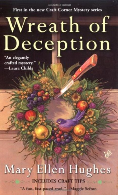 Book cover for "Wreath of Deception" by Mary Ellen Hughes