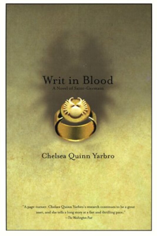 Book cover for "Writ in Blood" by Chelsea Quinn Yarbro