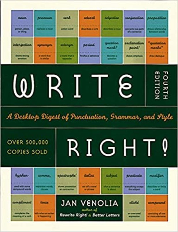 Book cover for "Write Right!" by Jan Venolia