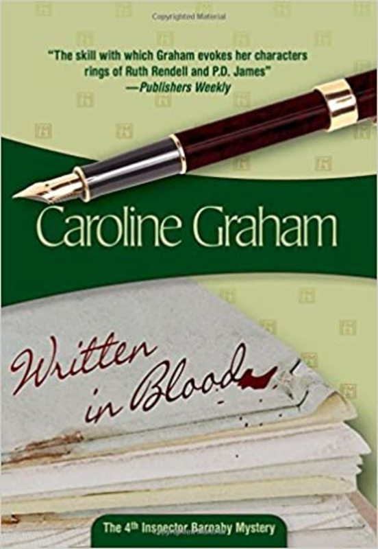 Book cover for "Written in Blood" by Caroline Graham