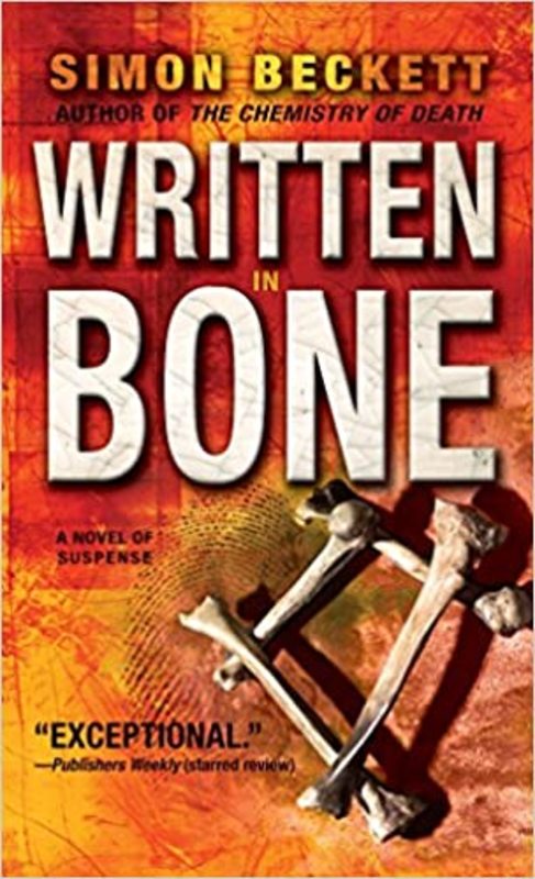 Book cover for "Written in Bone" by Simon Beckett