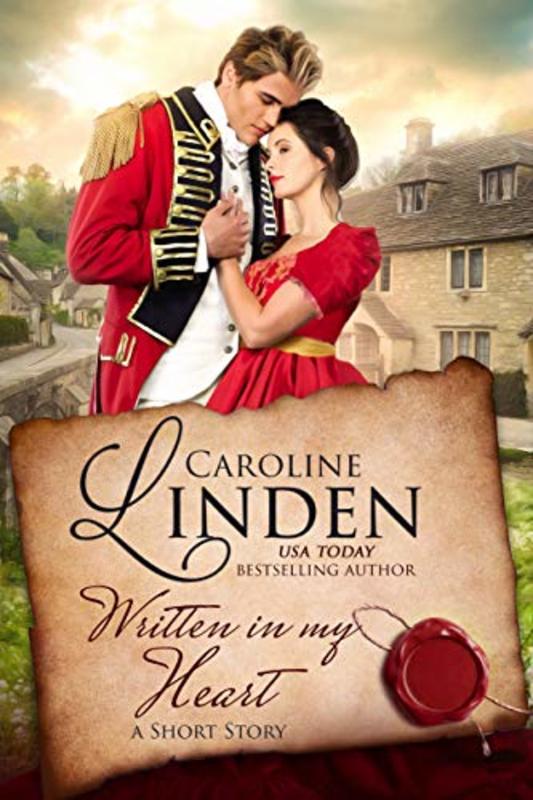 Book cover for "Written in my Heart" by Caroline Linden