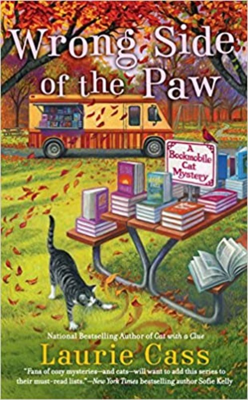 Book cover for "Wrong Side of the Paw" by Laurie Cass
