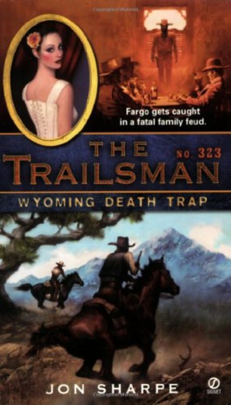 Book cover for "Wyoming Death Trap" by Jon Sharpe