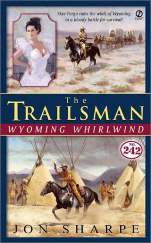 Book cover for "Wyoming Whirlwind" by Jon Sharpe