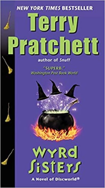 Book cover for "Wyrd Sisters" by Terry Pratchett
