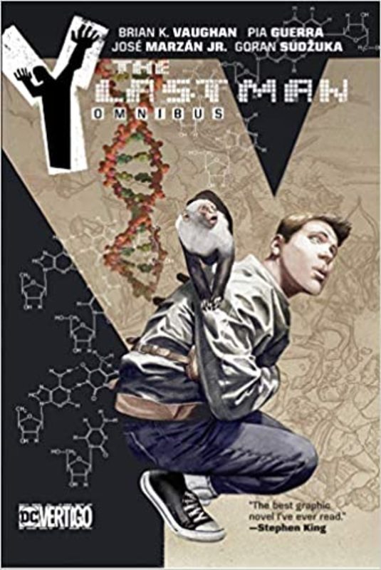 Book cover for "Y: The Last Man" by Brian K. Vaughan