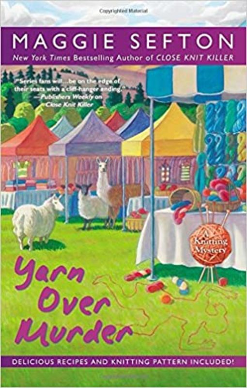 Book cover for "Yarn Over Murder" by Maggie Sefton