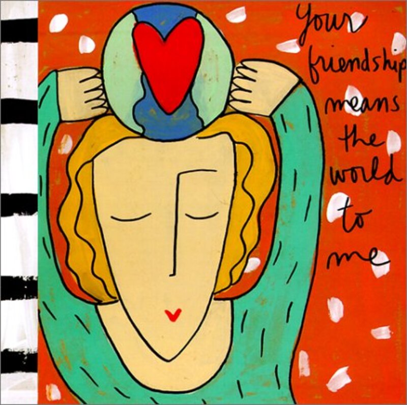 Book cover for "Your Friendship Means the World to Me" by Sandra Magsamen