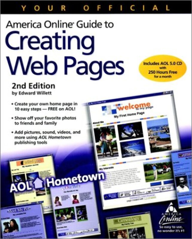 Book cover for "Your Official America Online Guide to Creating Web Pages" by Edward Willett