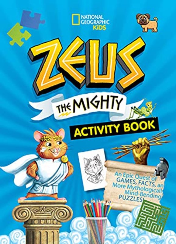 Book cover for "Zeus the Mighty Activity Book" by Tracey West
