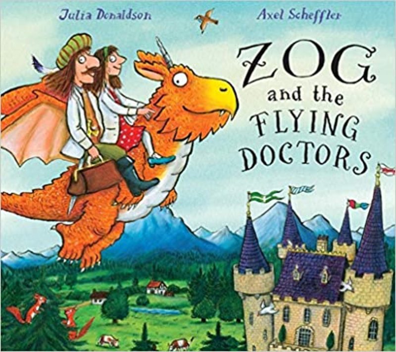 Book cover for "Zog and the Flying Doctors" by Julia Donaldson