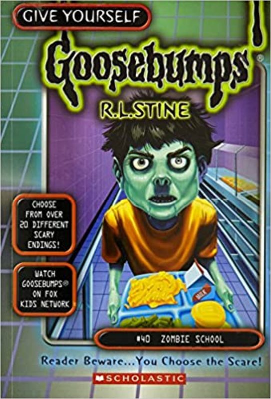 Book cover for "Zombie School" by R.L. Stine
