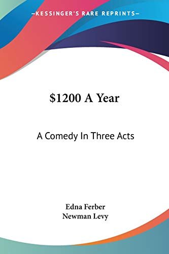 Book cover for "$1200 A Year" by Edna Ferber