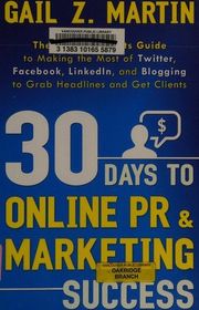 Book cover for "30 Days to Online PR & Marketing Success"