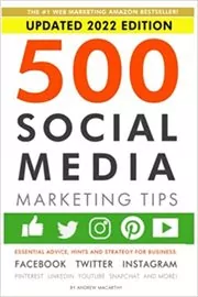 Book cover for "500 Social Media Marketing Tips" by Andrew Macarthy