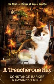 Book cover for "A Treacherous Hex" by Constance Barker