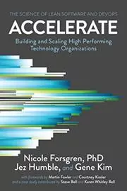 Book cover for "Accelerate" by Nicole Forsgren