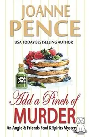 Book cover for "Add a Pinch of Murder" by Joanne Pence