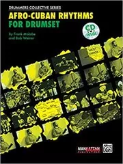Book cover for "Afro-Cuban Rhythms for Drumset" by Frank Malabe