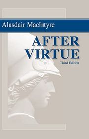 Book cover for "After Virtue" by Alasdair MacIntyre