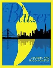 Book cover for "Algebra and Trigonometry" by Robert Blitzer