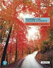 Book cover for "Algebra for College Students" by Margaret L. Lial