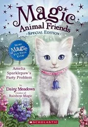 Book cover for "Amelia Sparklepaw's Party Problem" by Daisy Meadows