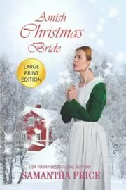 Book cover for "Amish Christmas Bride" by Samantha Price