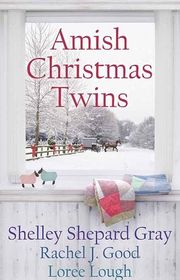 Book cover for "Amish Christmas Twins" by Rachel J Good