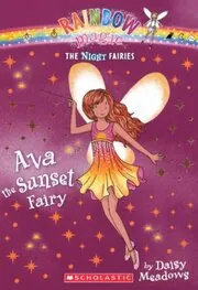 Book cover for "Ava the Sunset Fairy" by Daisy Meadows