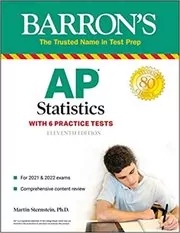 Book cover for "Barron's AP Statistics" by Barron's